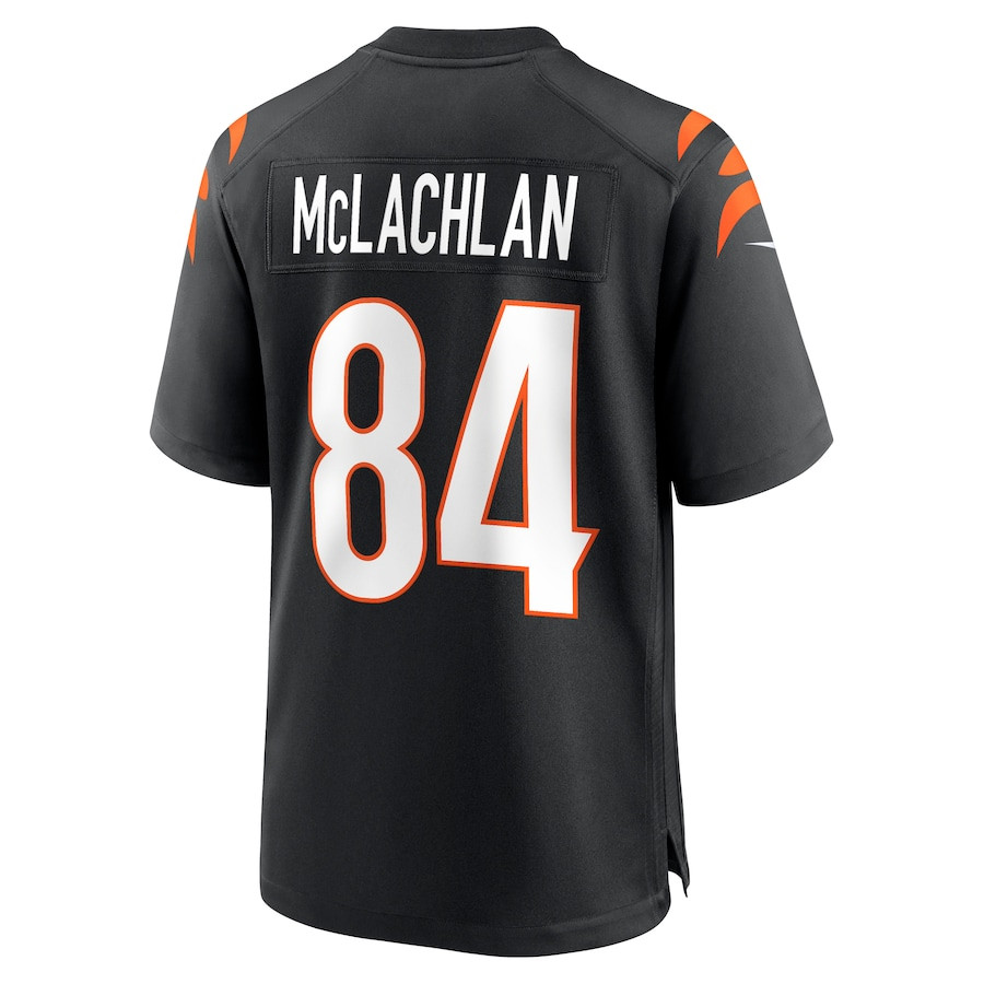 Tanner McLachlan 84 Cincinnati Bengals Game Black NFL Jersey Men's