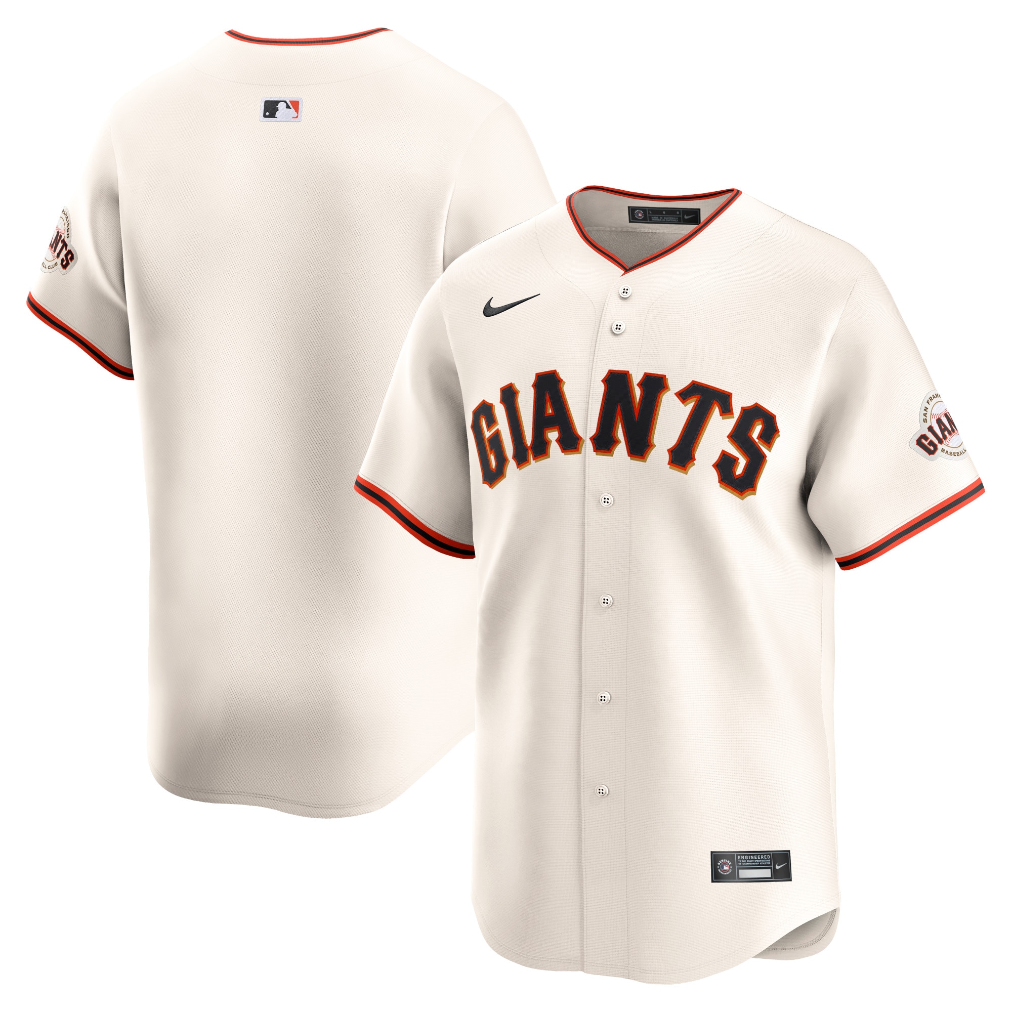 San Francisco Giants Cream Home Limited MLB Jersey Youth