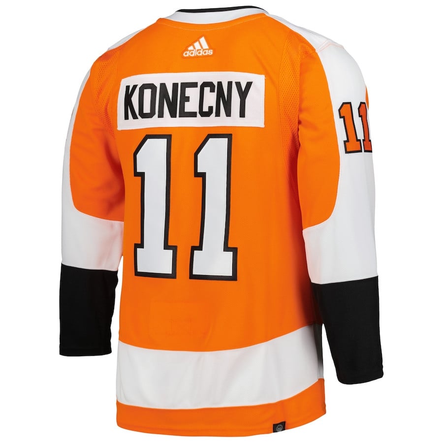 Travis Konecny 11 Philadelphia Flyers Home Primegreen Orange NHL Jersey Men's