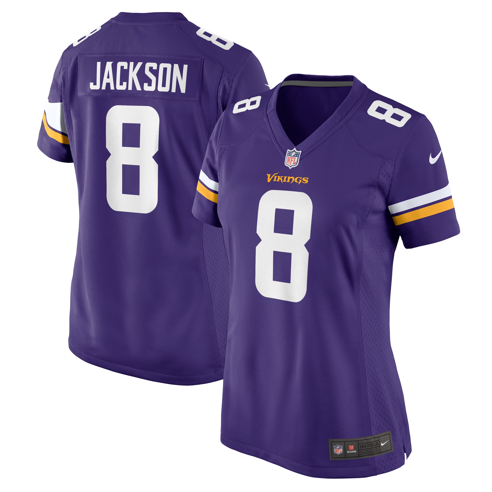 Minnesota Vikings Trishton Jackson Purple Game NFL Jersey Women's