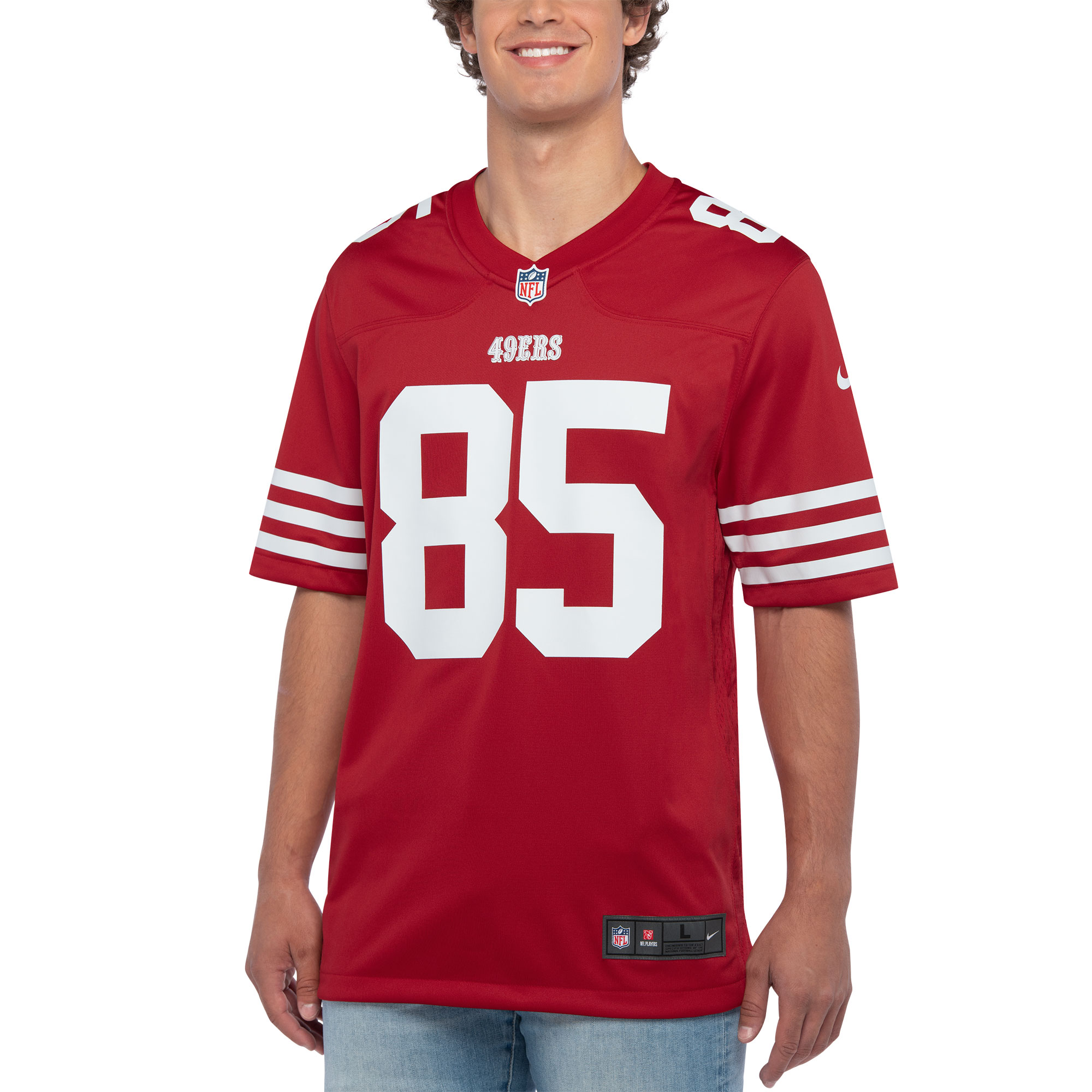 San Francisco 49ers George Kittle Scarlet Player Game NFL Jersey Men's