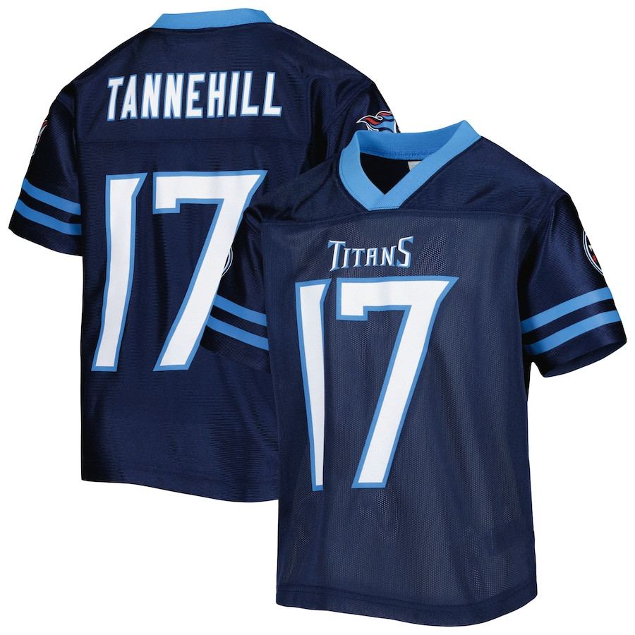 Ryan Tannehill 17 Tennessee Titans Navy NFL Jersey Youth