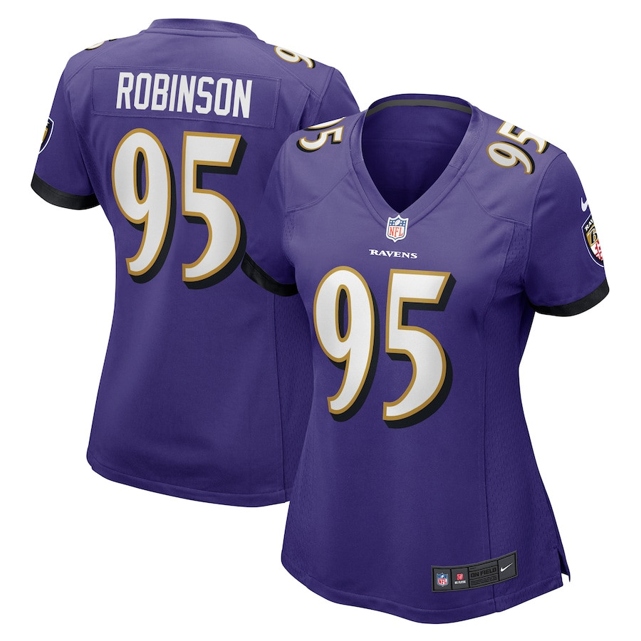 Tavius Robinson 95 Baltimore Ravens Game Purple NFL Jersey Women's