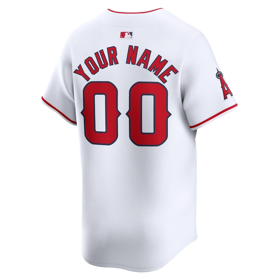Los Angeles Angels Home Limited Custom White MLB Jersey Youth