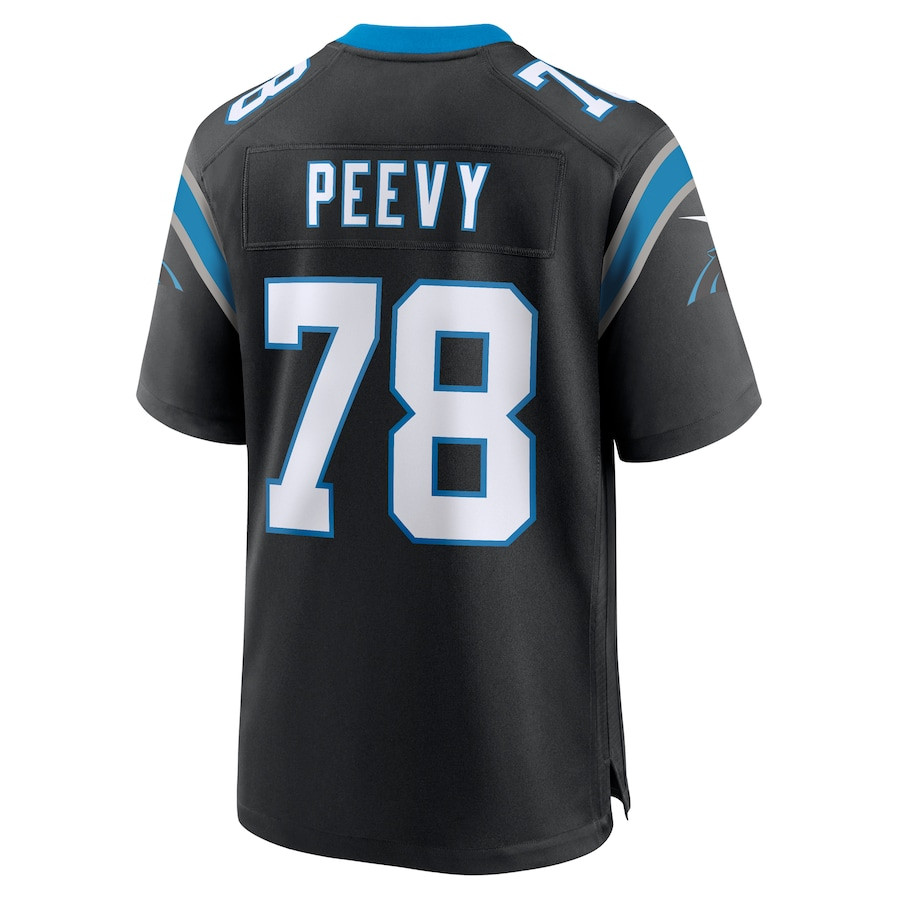 Jayden Peevy 78 Carolina Panthers Team Game Black NFL Jersey Men's