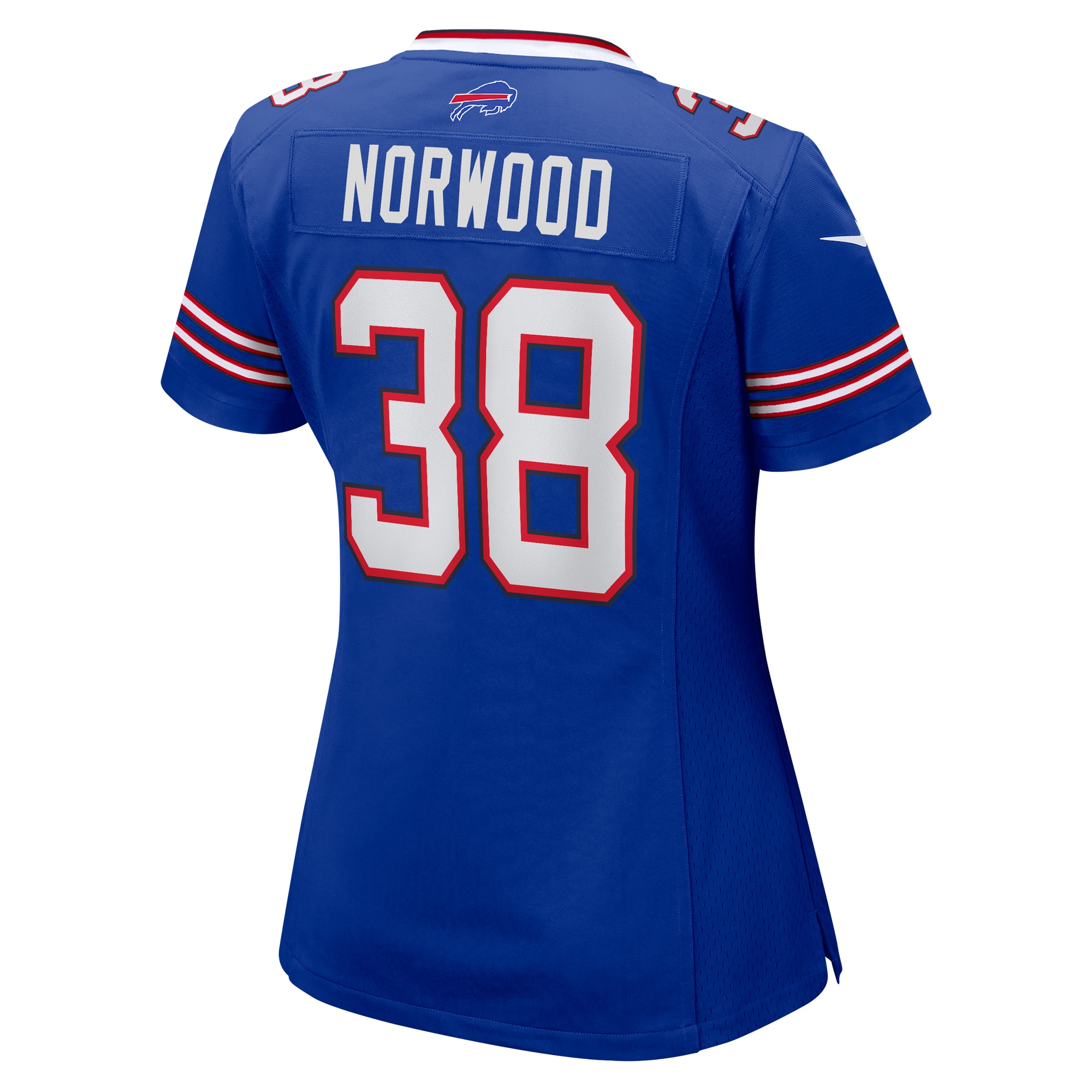 Buffalo Bills Tre Norwood Royal Team Game NFL Jersey Women's