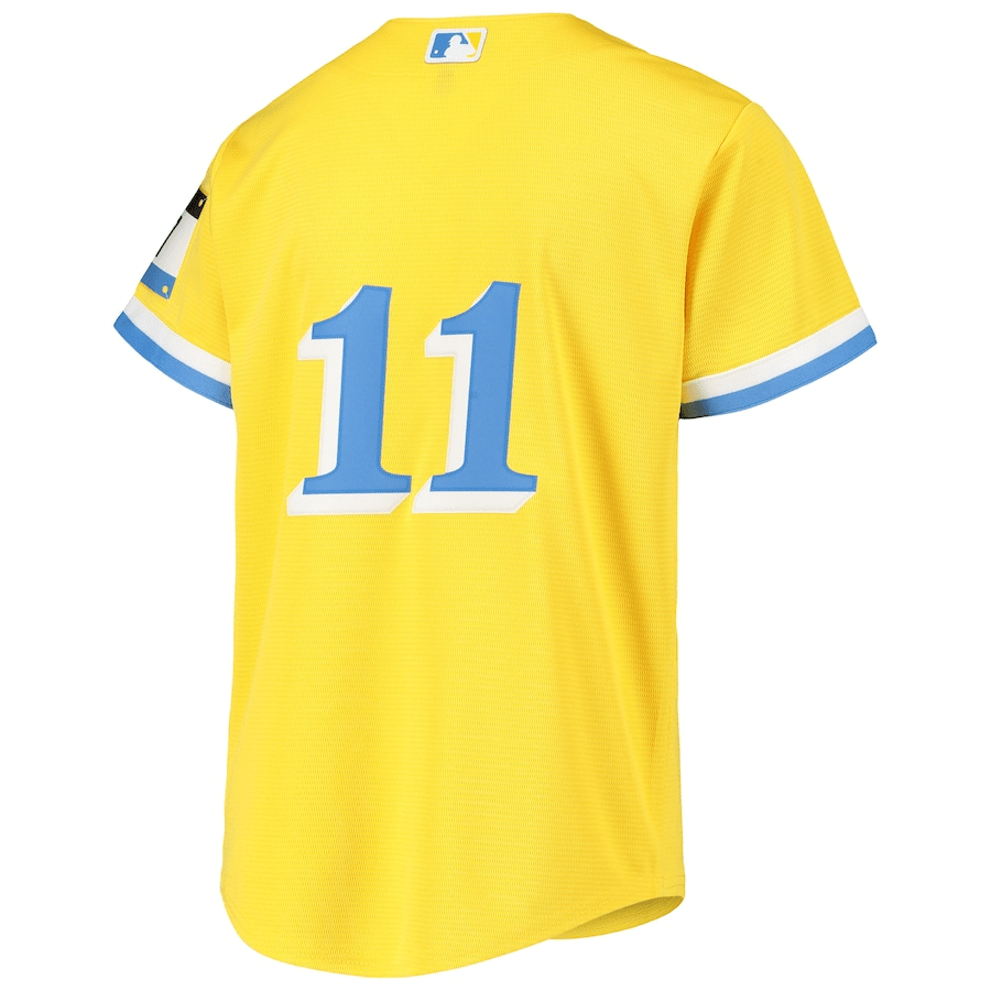 Rafael Devers 11 Boston Red Sox City Connect Gold MLB Jersey Youth