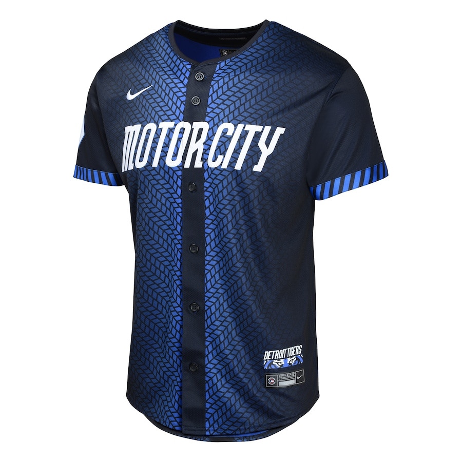 Detroit Tigers 2024 City Connect Limited Custom Navy MLB Jersey Youth