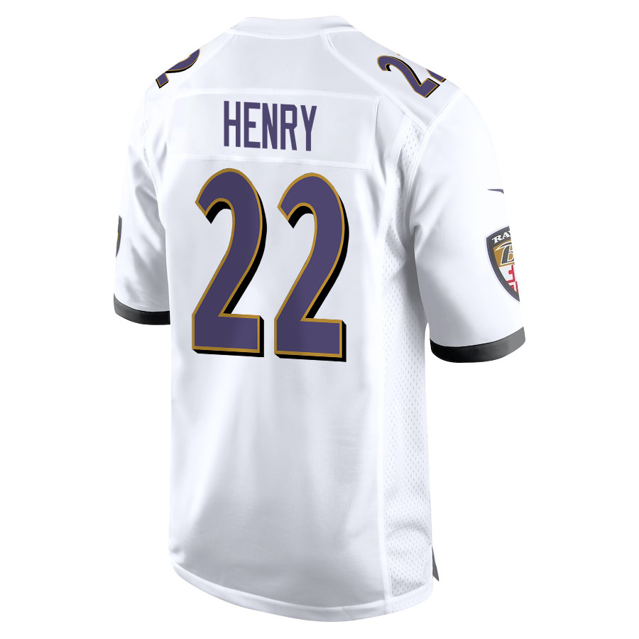 Derrick Henry 22 Baltimore Ravens Game White NFL Jersey Men's