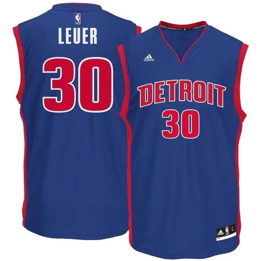 Jon Leuer Detroit Pistons Road Royal NBA Jersey Men's