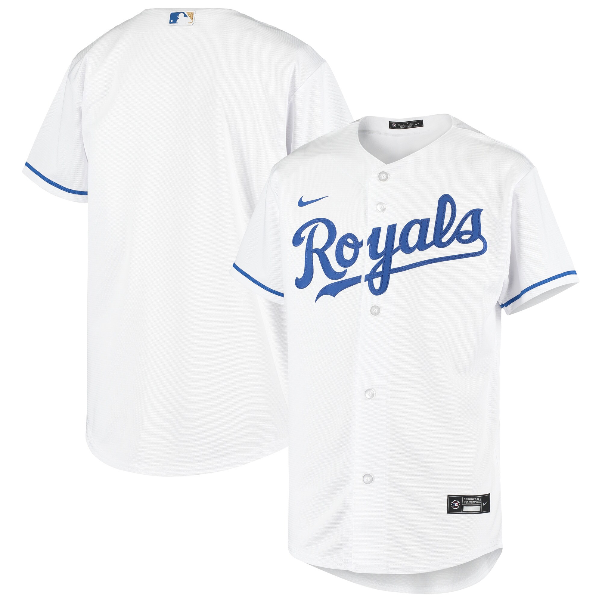 Kansas City Royals White Home Team MLB Jersey Youth