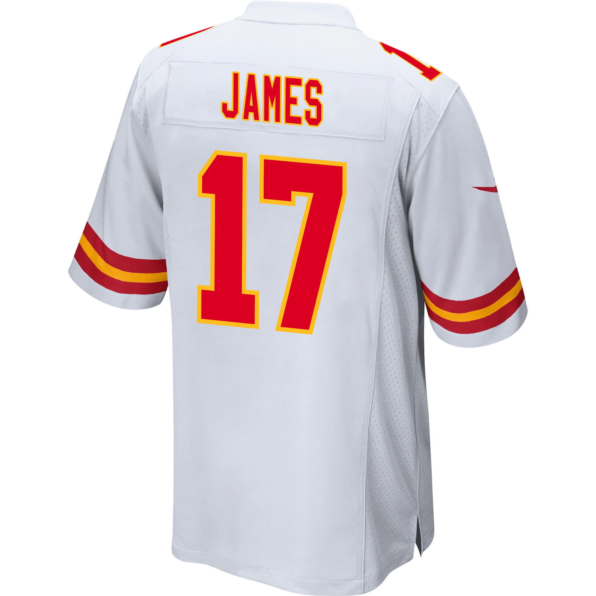 Richie James 17 Kansas City Chiefs Super Bowl LVIII Patch Game White NFL Jersey Men's