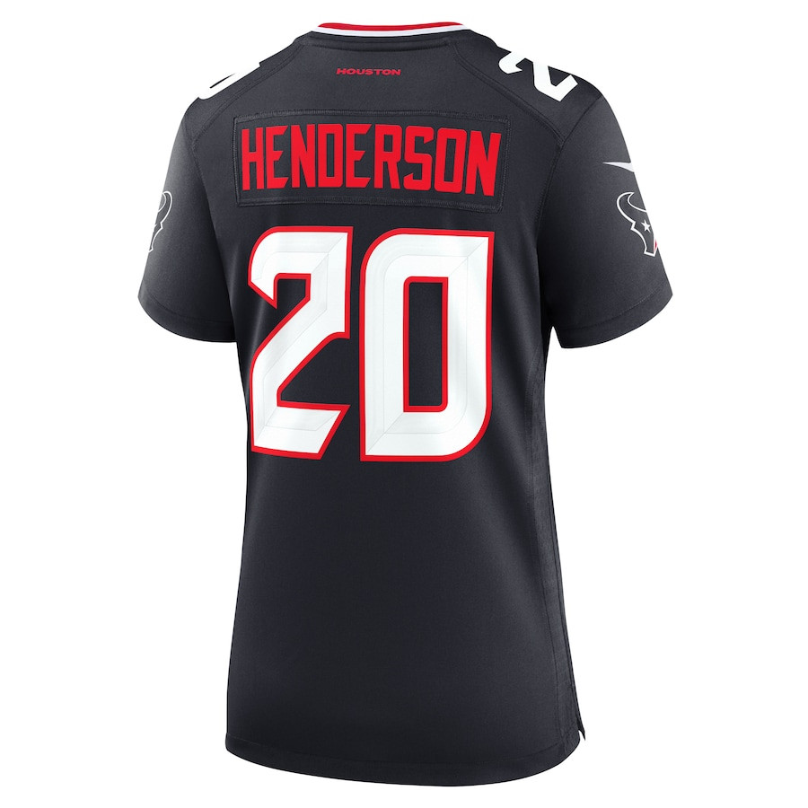 C.J. Henderson 20 Houston Texans Team Game Navy NFL Jersey Women's