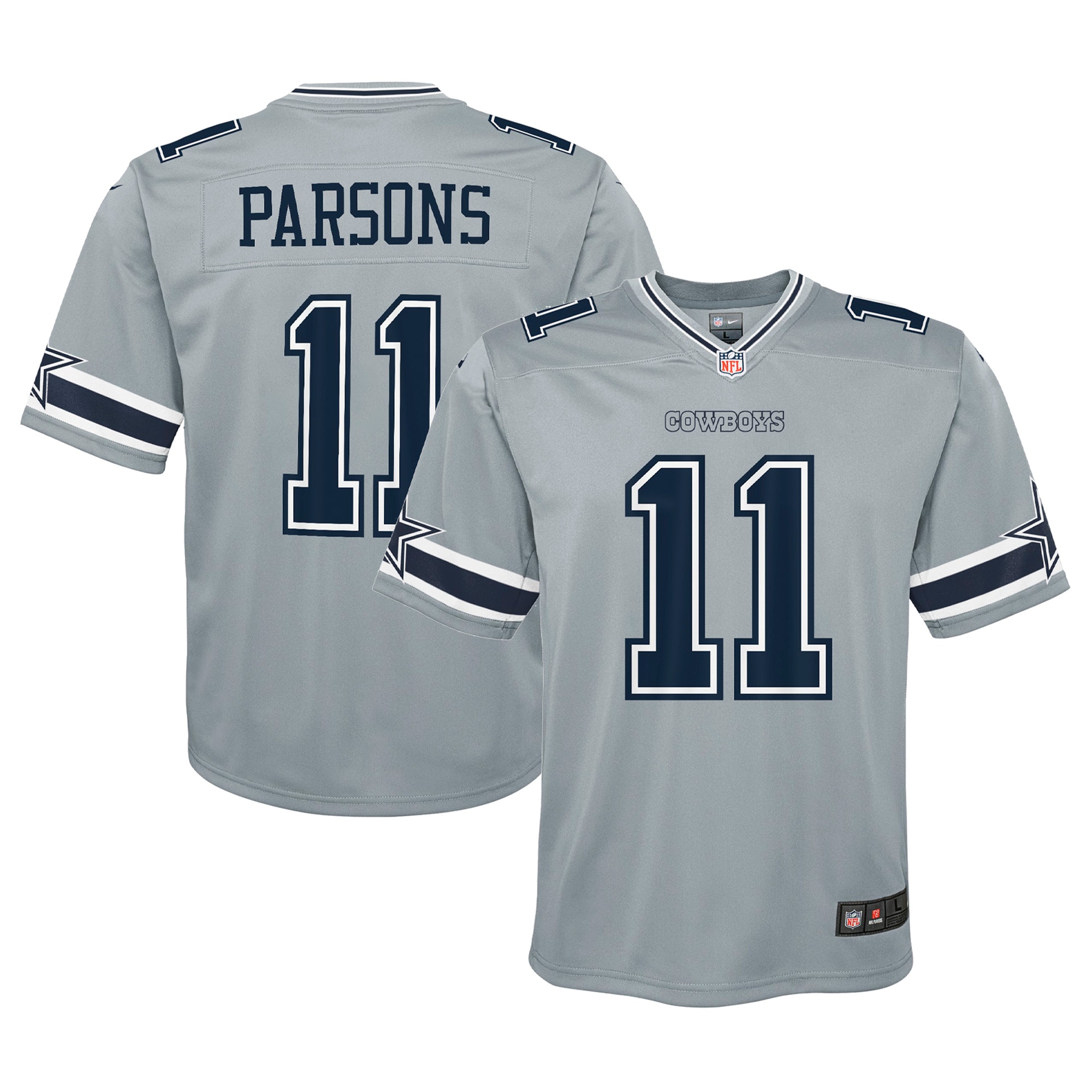 Dallas Cowboys Micah Parsons Gray Inverted Game NFL Jersey Youth