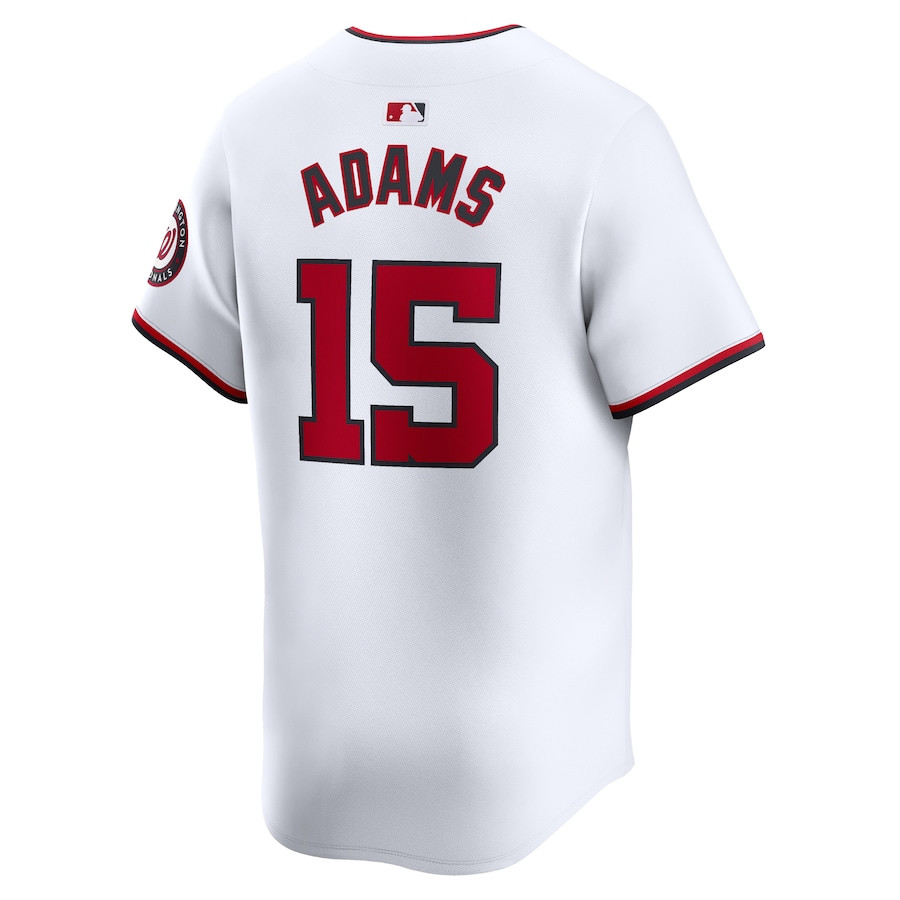 Riley Adams 15 Washington Nationals Home Limited Player White MLB Jersey Men's