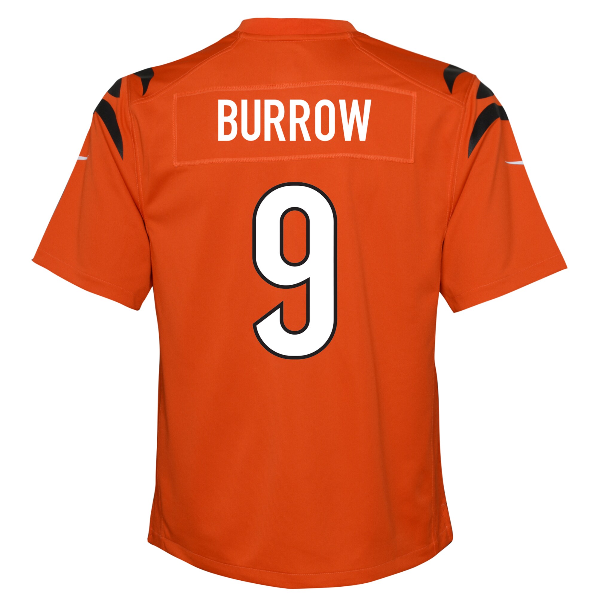 Cincinnati Bengals Joe Burrow Orange Game NFL Jersey Youth