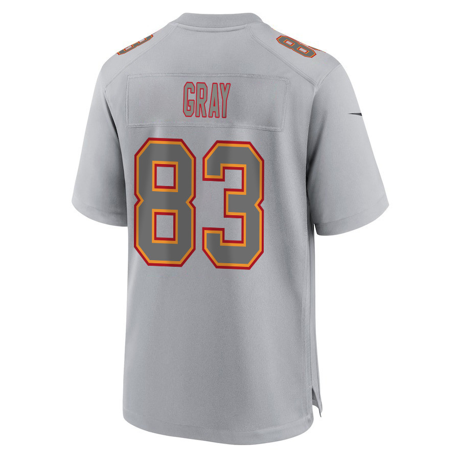Noah Gray 83 Kansas City Chiefs Super Bowl LVIII Champions 4X Atmosphere Fashion Game Gray NFL Jersey Men's