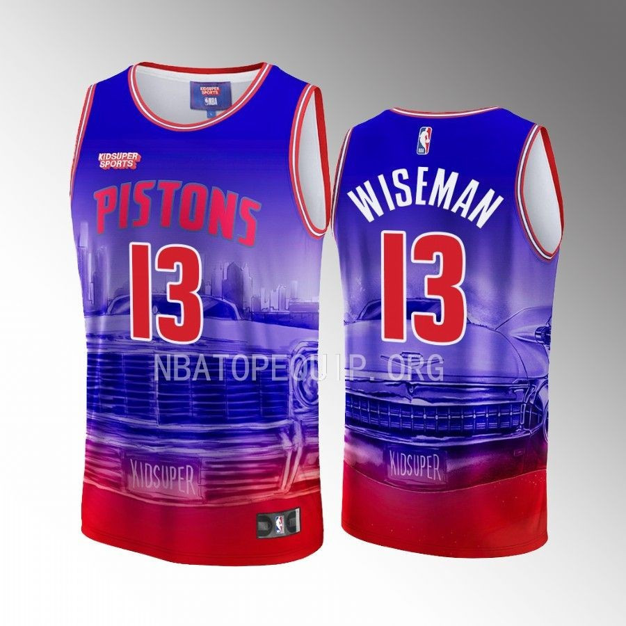 James Wiseman 13 Detroit Pistons KidSuper Studio Unisex Hometown NBA Jersey Unisex