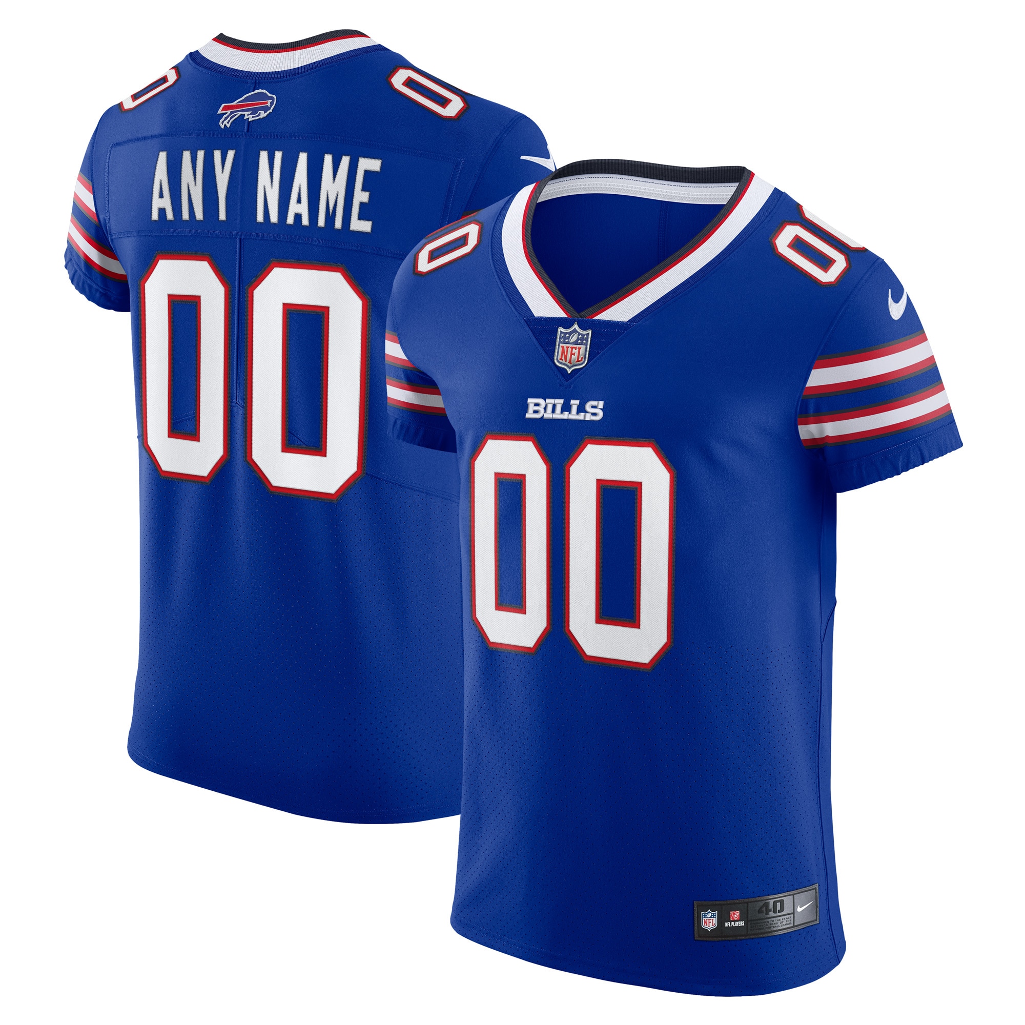 Buffalo Bills Royal Vapor Elite Custom NFL Jersey Men's