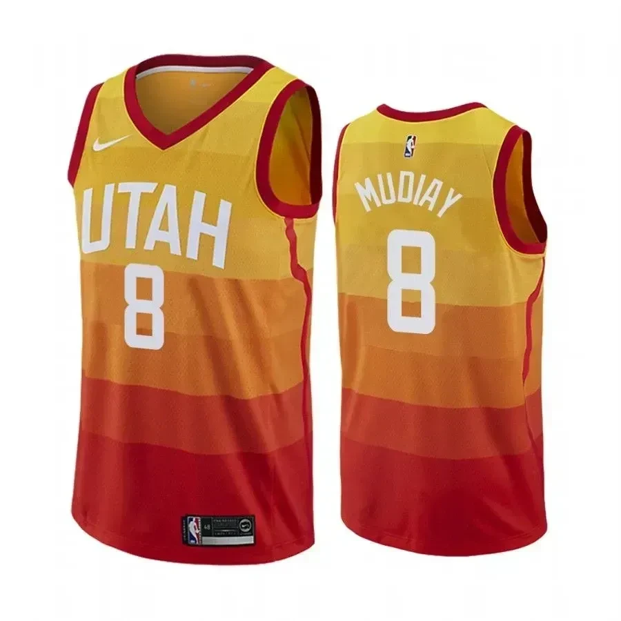 Utah Jazz Emmanuel Mudiay 8 City NBA Jersey Men's