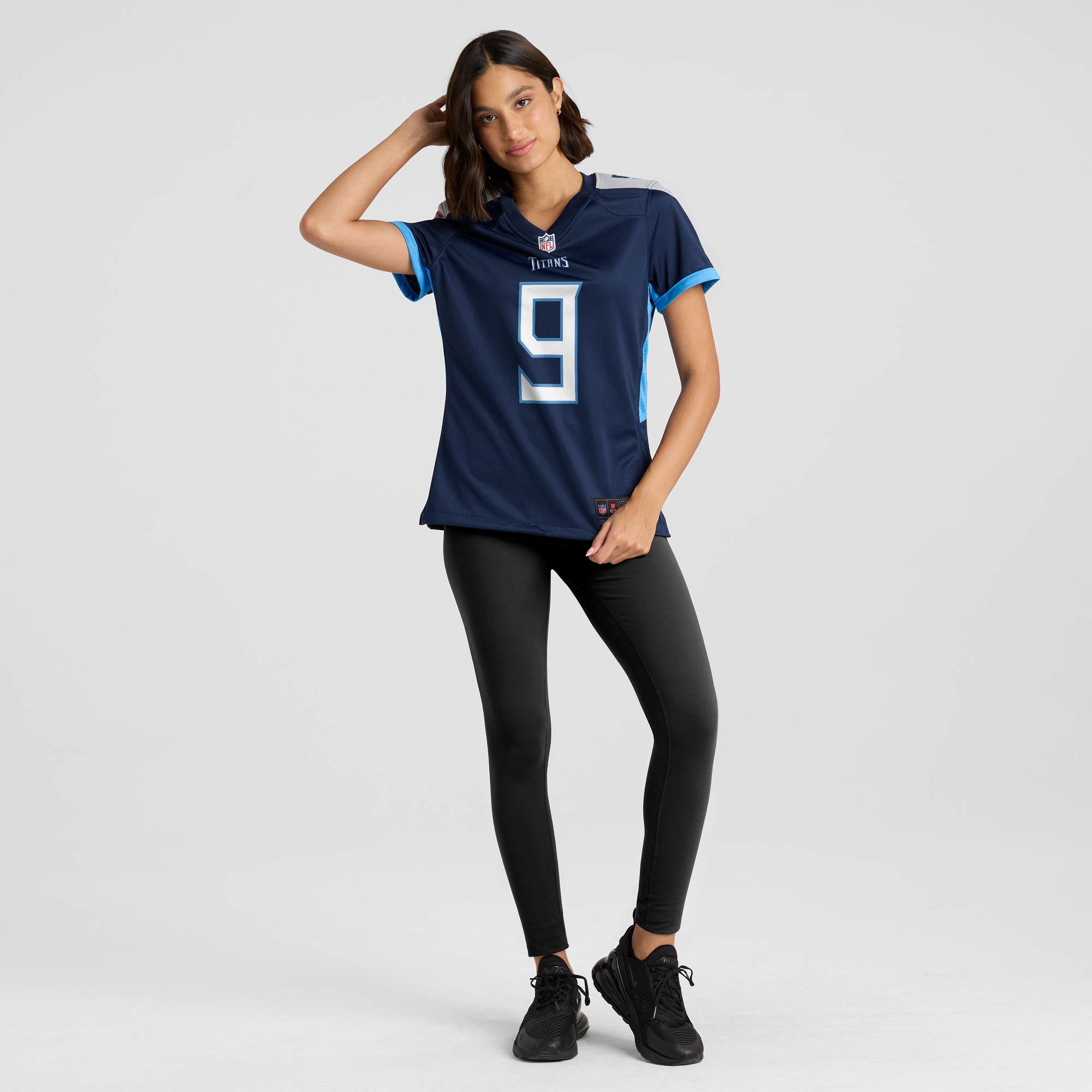 Tennessee Titans Steve McNair Navy Game Retired Player NFL Jersey Women's