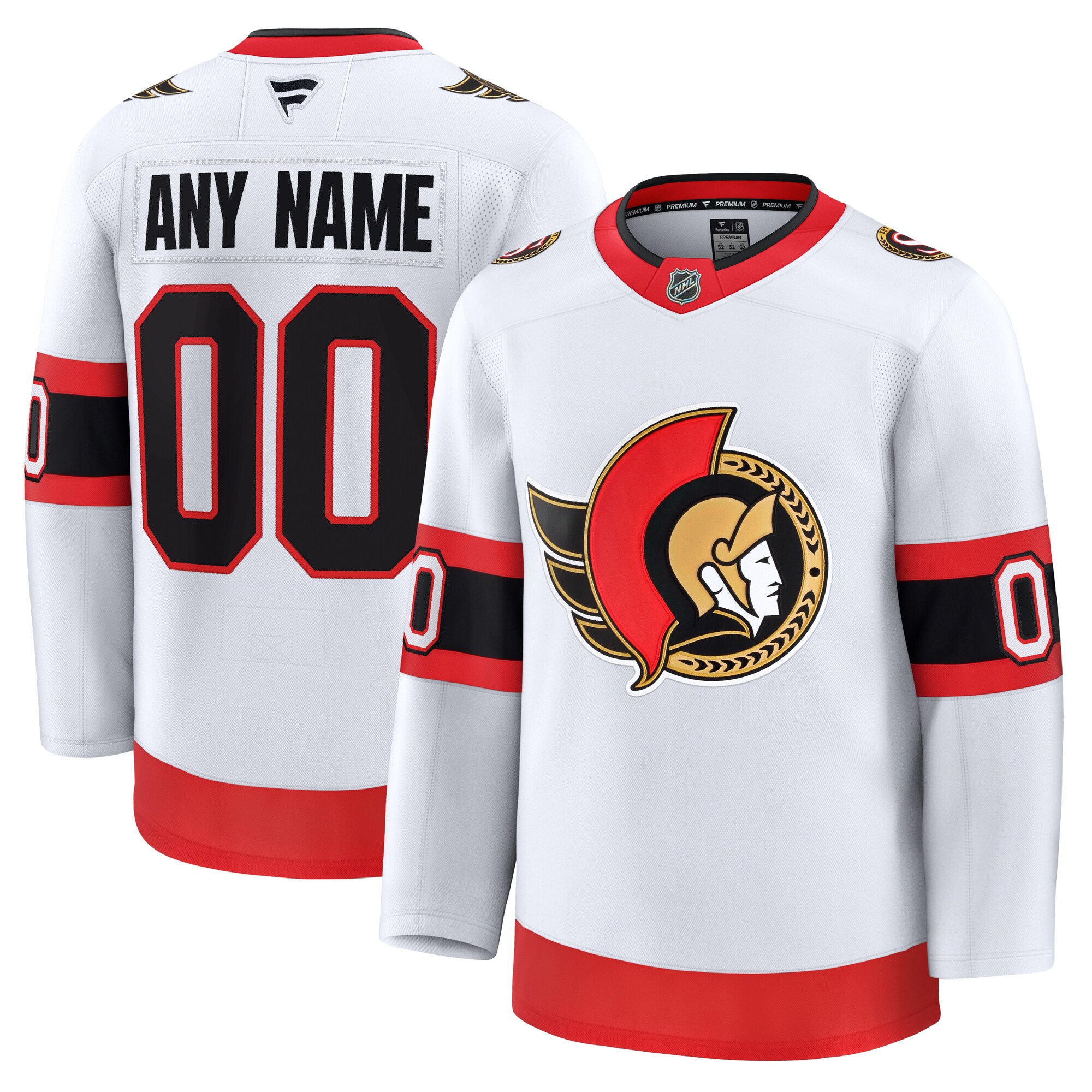 Ottawa Senators White Away Premium Custom NHL Jersey Men's