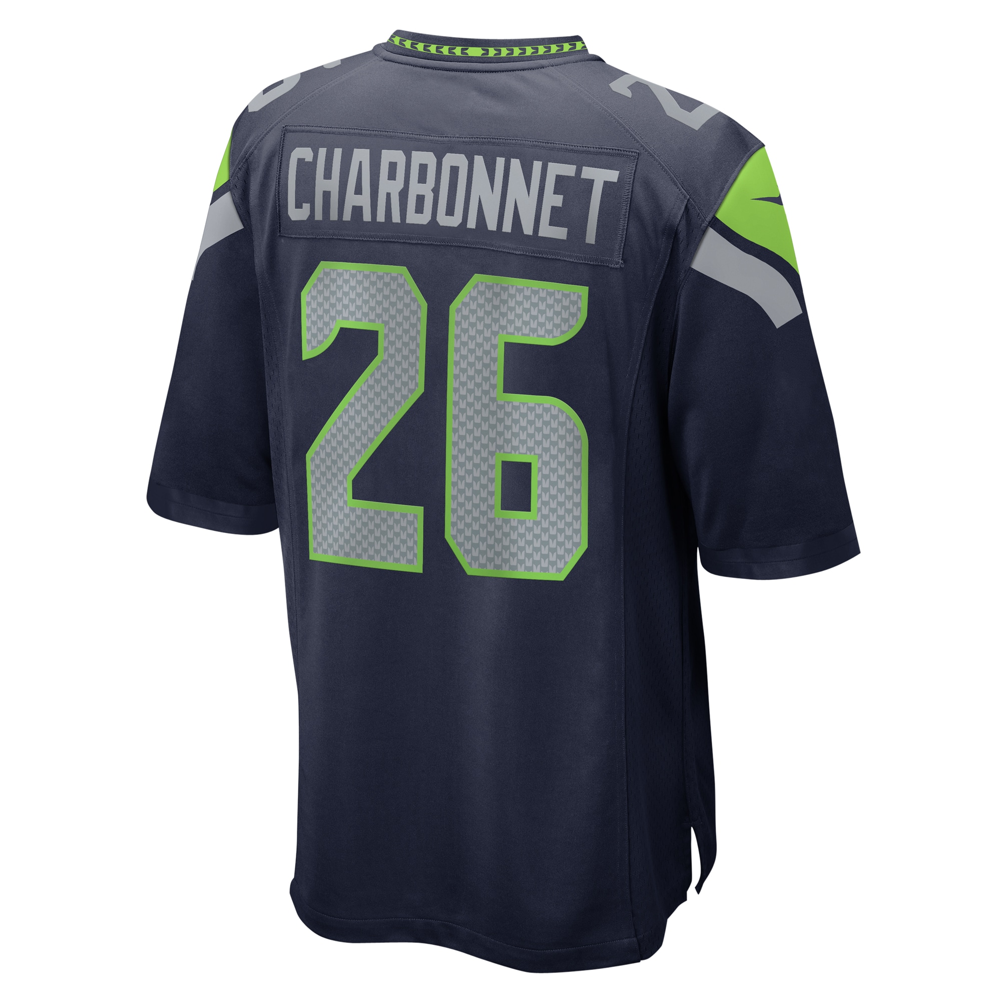 Seattle Seahawks Zach Charbonnet College Navy Game NFL Jersey Men's