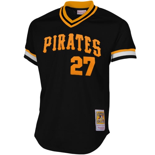Mitchell Ness Pittsburgh Pirates Kent Tekulve 1982 Cooperstown Collection Practice Black MLB Jersey Men's