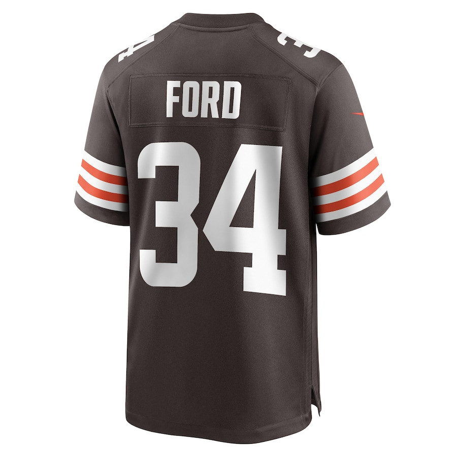 Jerome Ford 34 Cleveland Browns Game Brown NFL Jersey Men's