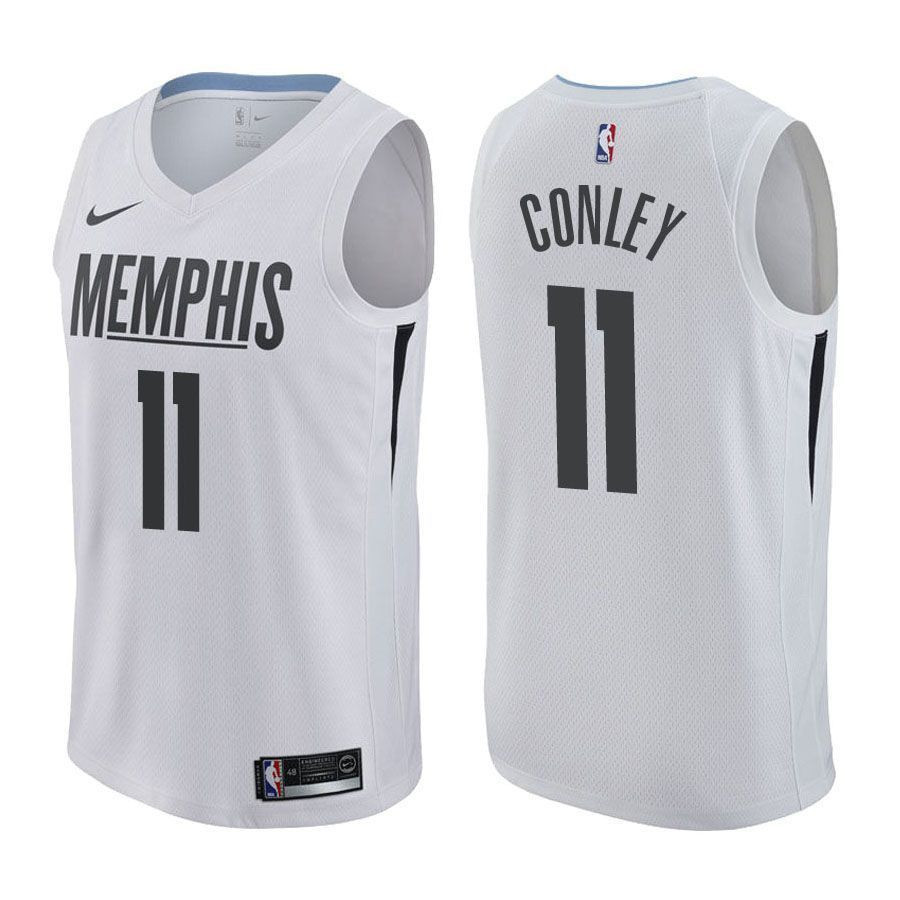Memphis Grizzlies Mike Conley 11 City Editio White NBA Jersey Men's