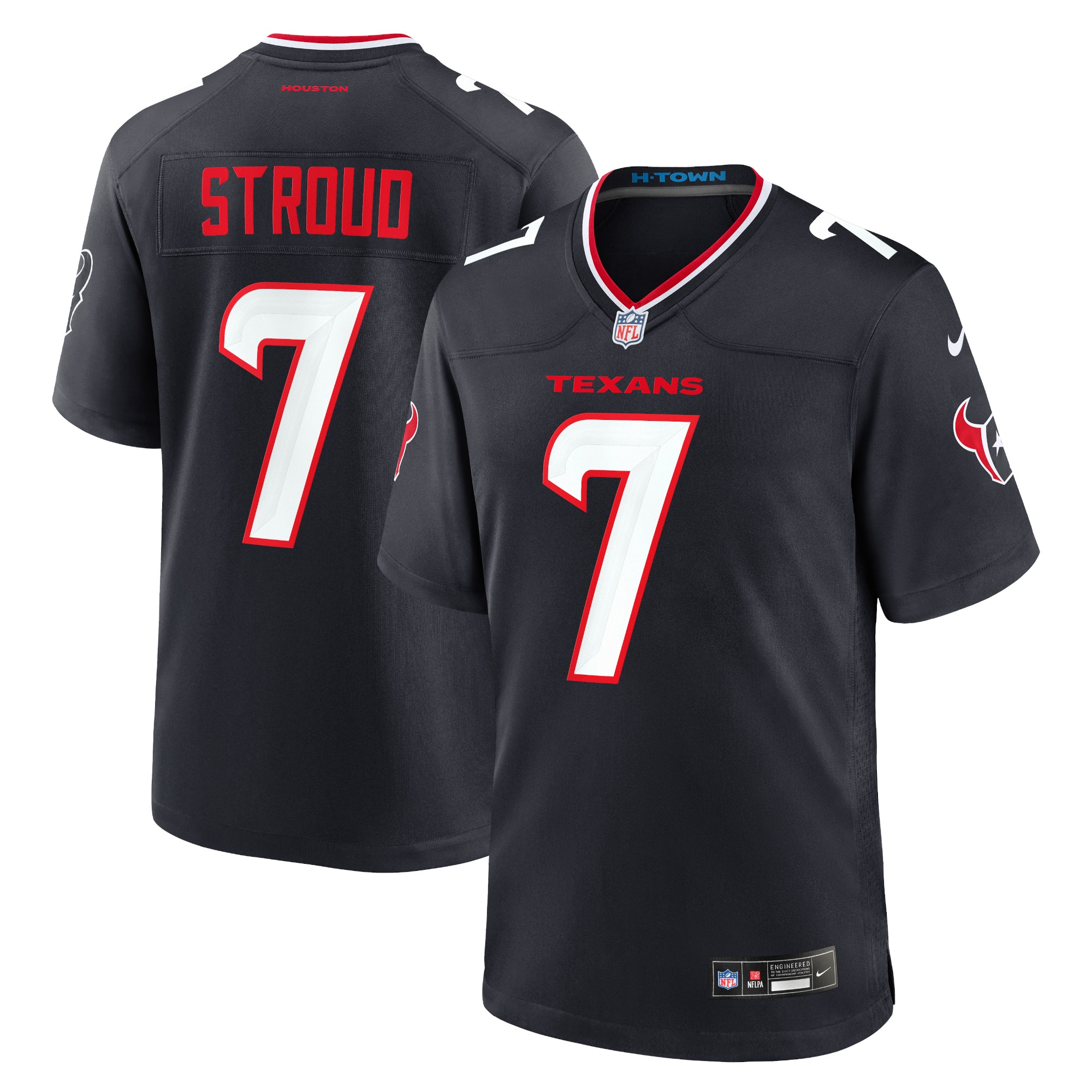 Houston Texans C.J. Stroud Navy Game NFL Jersey Men's