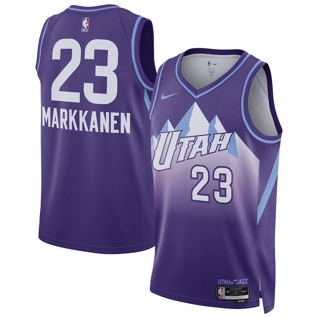 Lauri Markkanen 23 Utah Jazz Unisex 2024/25 Swingman Player City Edition Purple NBA Jersey Unisex
