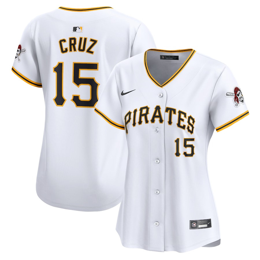 Oneil Cruz 15 Pittsburgh Pirates Home Limited Player White MLB Jersey Women's