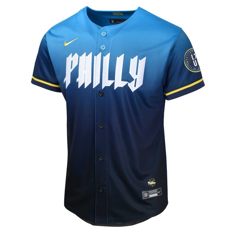 Philadelphia Phillies 2024 City Connect Limited Blue MLB Jersey Youth