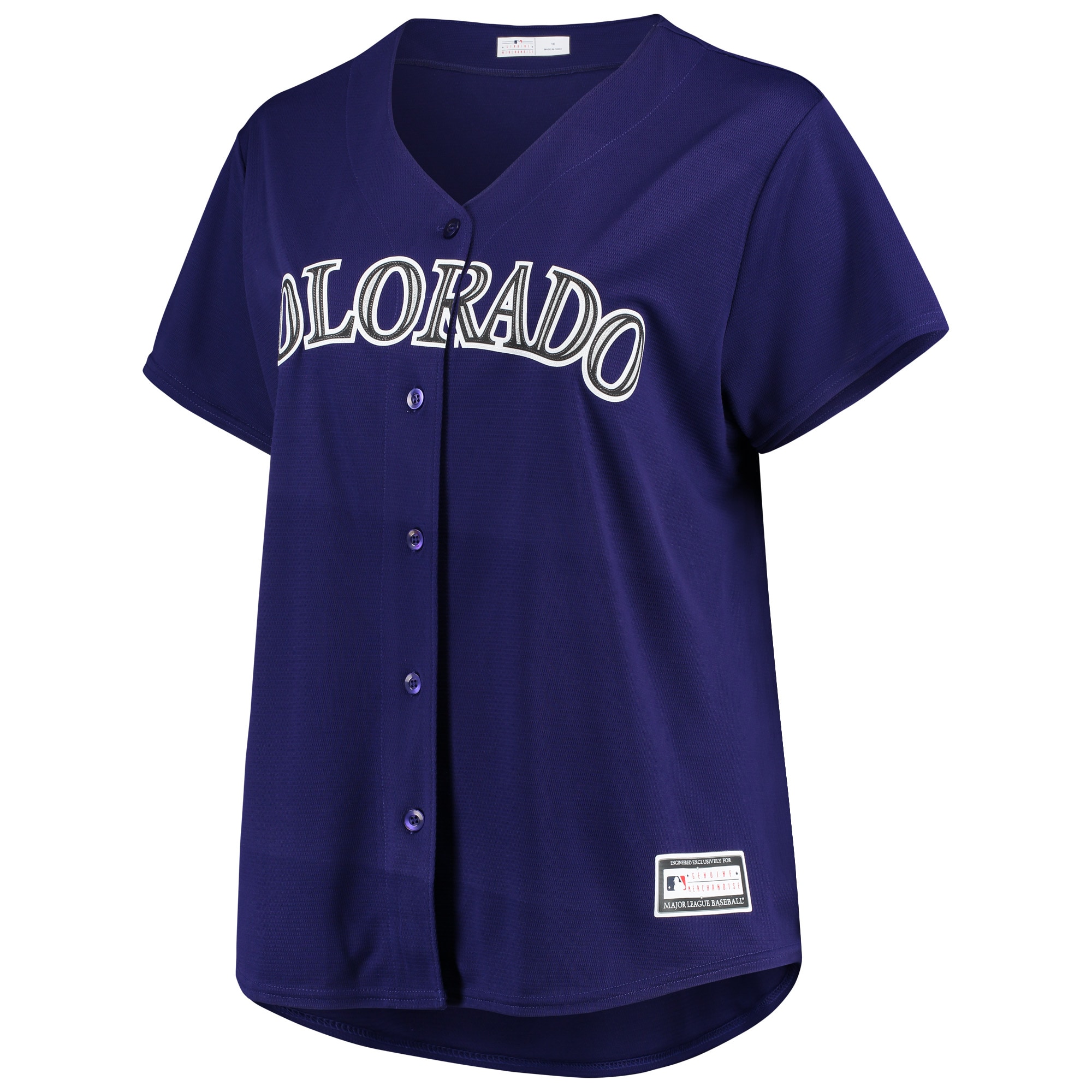 Colorado Rockies Purple Plus Size Alternate Team MLB Jersey Women's