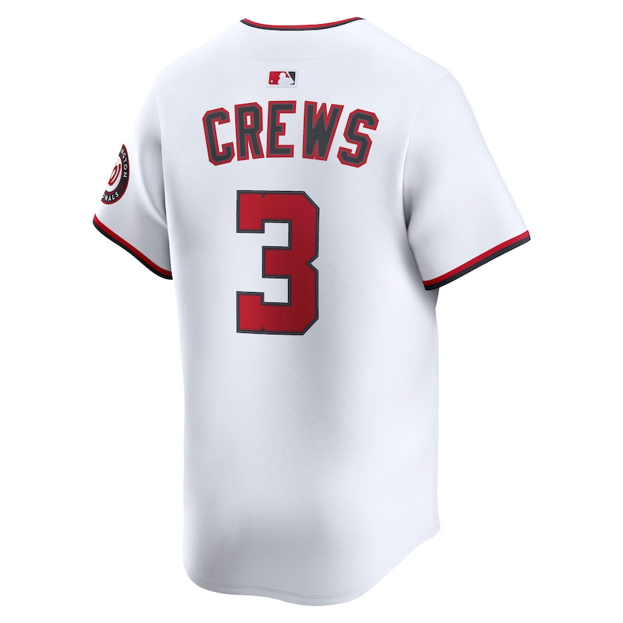 Dylan Crews 3 Washington Nationals Alternate Limited Player White MLB Jersey Men's