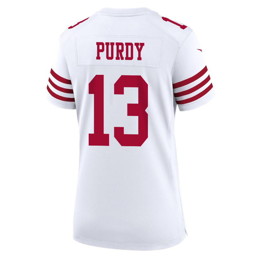 Brock Purdy 13 San Francisco 49ers Super Bowl LVIII Patch Game White NFL Jersey Women's