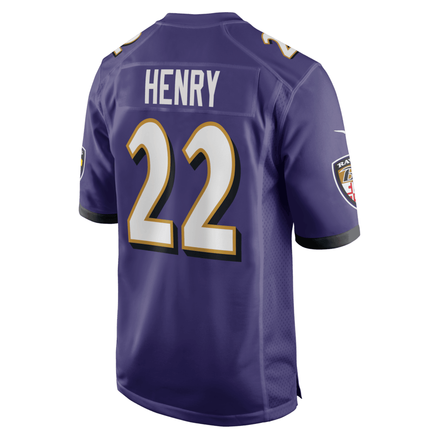 Derrick Henry #22 Baltimore Ravens Super Bowl LIX Purple NFL Jersey Men's