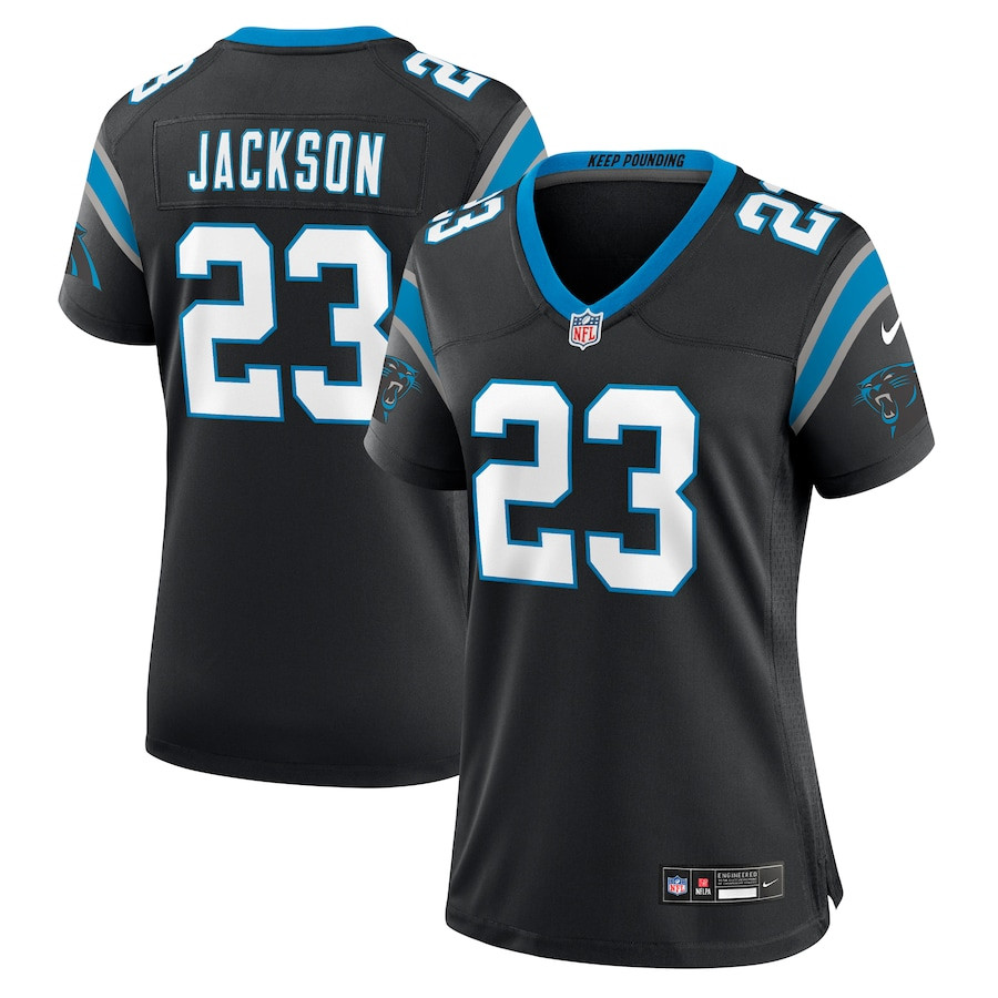 Dane Jackson 23 Carolina Panthers Game Black NFL Jersey Women's