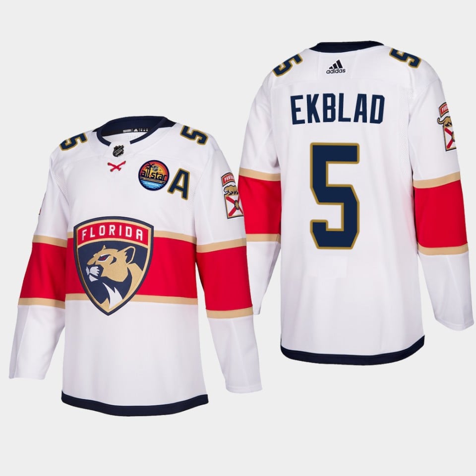 Aaron Ekblad 5 Florida Panthers 2023 All Star Game White Equipment NHL Jersey Men's