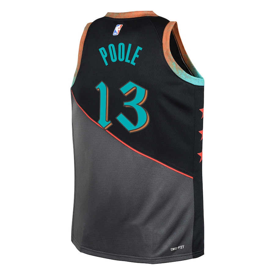 Jordan Poole 13 Washington Wizards 2023/24 City Edition Swingma Black NBA Jersey Youth