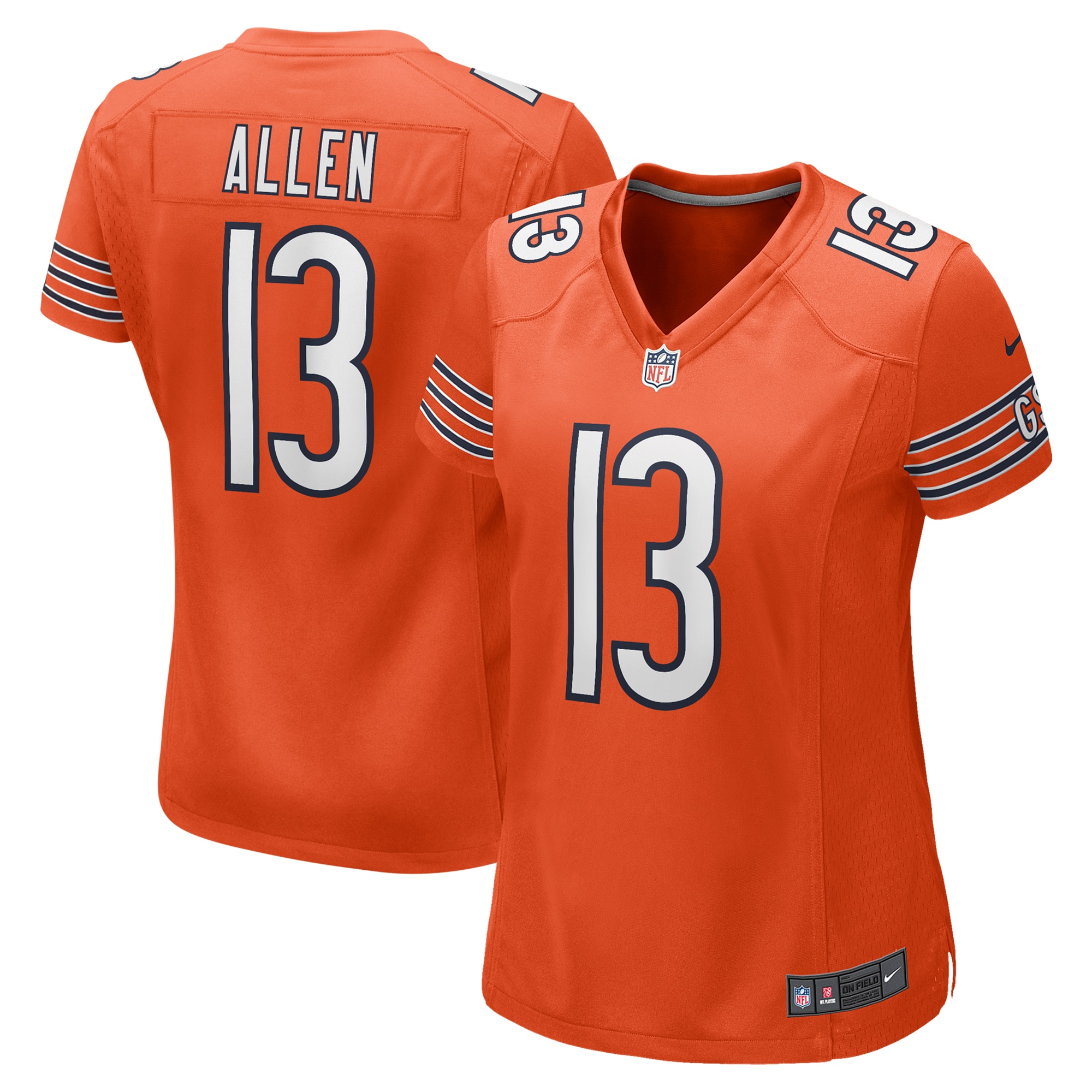 Chicago Bears Keenan Allen Orange Alternate Game NFL Jersey Women's