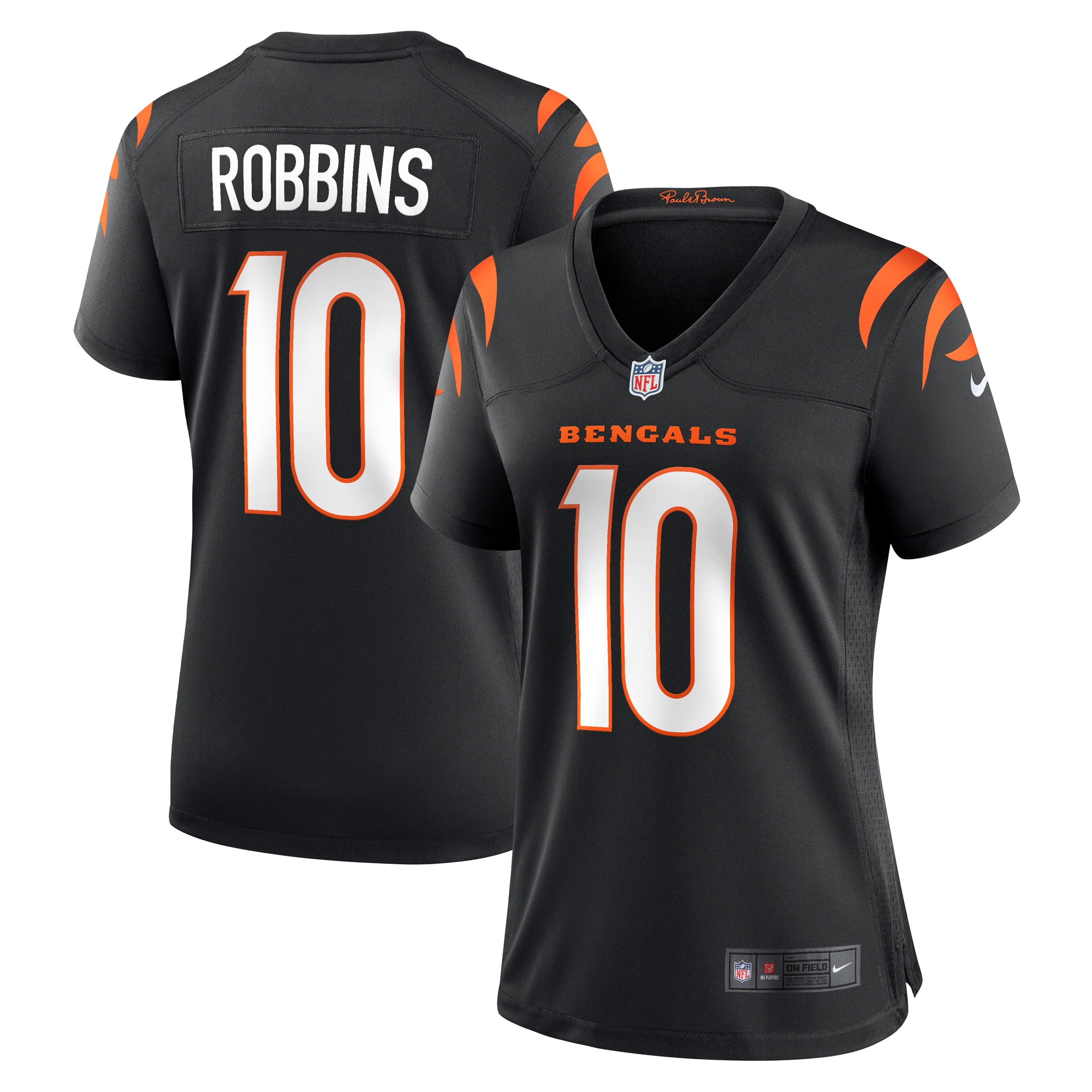 Cincinnati Bengals Brad Robbins Black Team Game NFL Jersey Women's