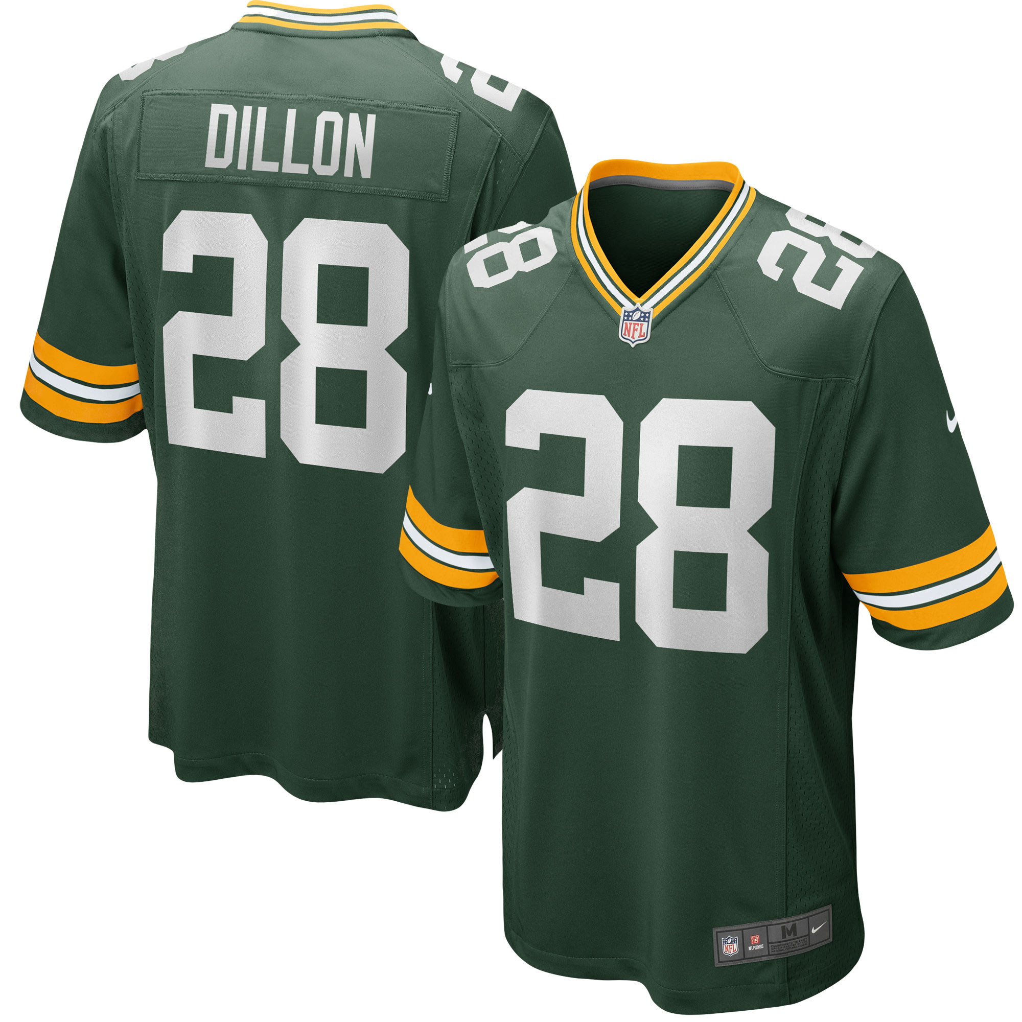 Green Bay Packers AJ Dillon Green Team Game NFL Jersey Men's