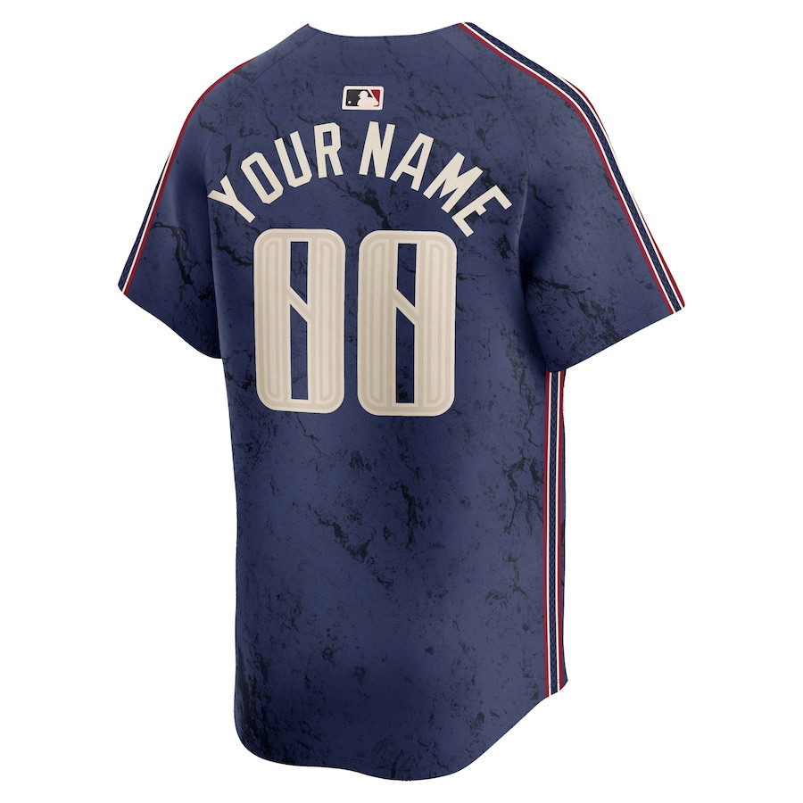 Cleveland Guardians 2024 City Connect Limited Custom Navy MLB Jersey Men's