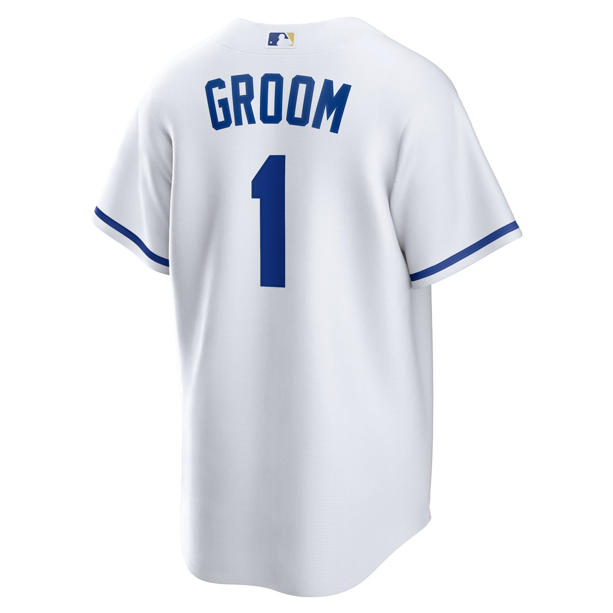 Kansas City Royals White #1 Groom Home MLB Jersey Men's