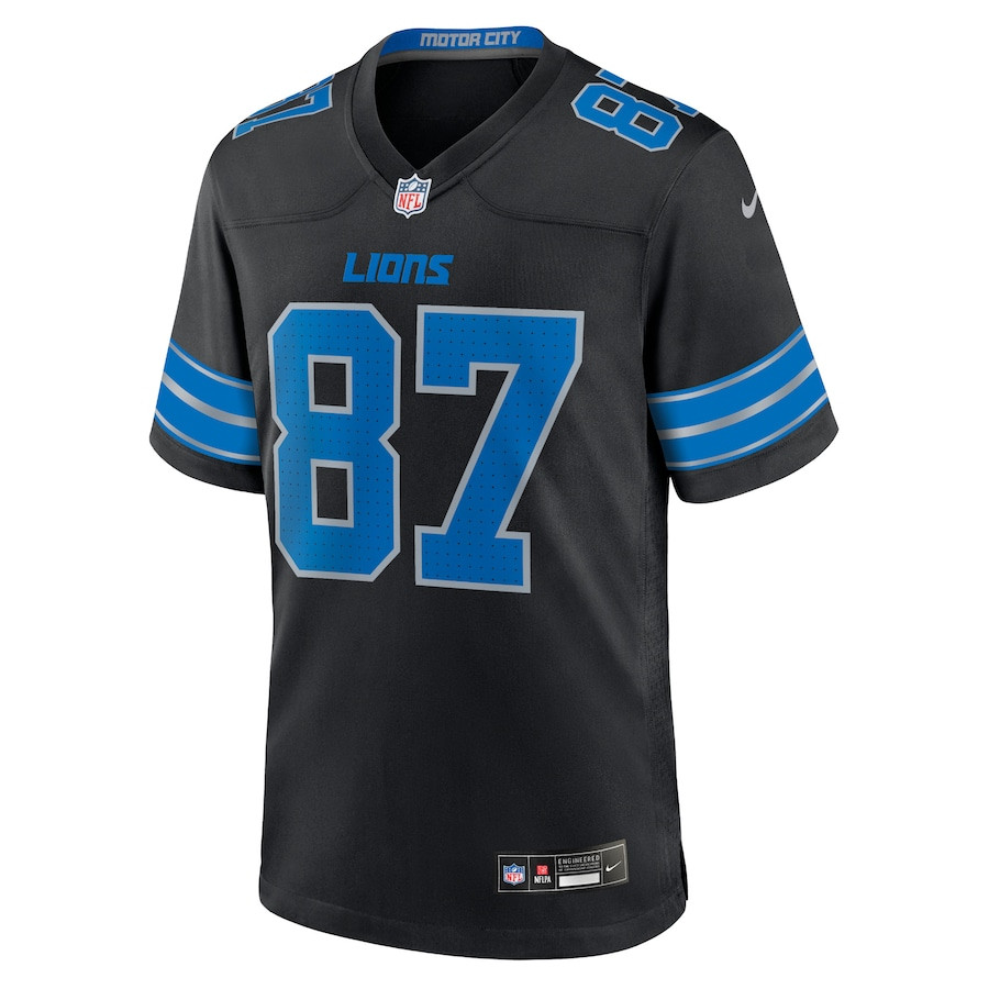 Sam LaPorta 87 Detroit Lions 2nd Alternate Game Black NFL Jersey Men's