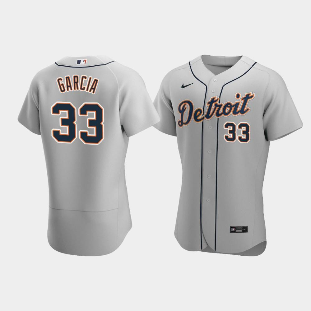 Bryan Garcia 33 Detroit Tigers Gray Road MLB Jersey Men's