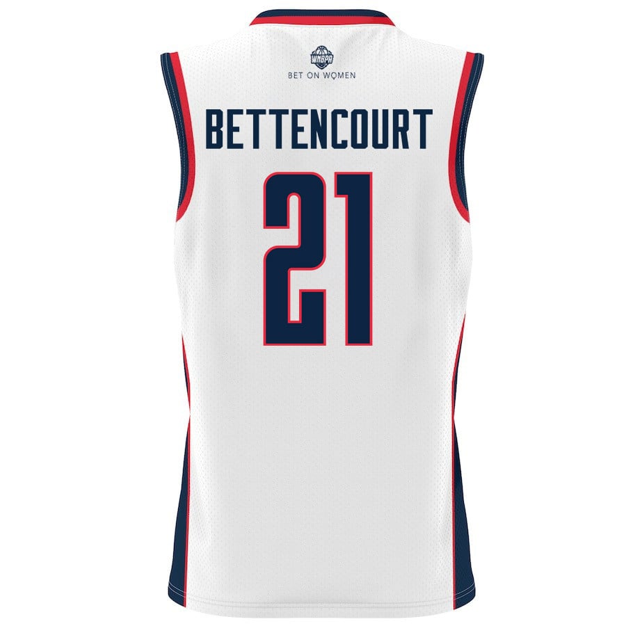 Ines Bettencourt 21 UConn Huskies White Unisex NCAA Jersey Unisex