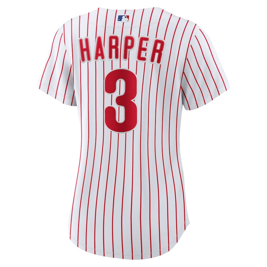 Bryce Harper 3 Philadelphia Phillies Home White MLB Jersey Women's